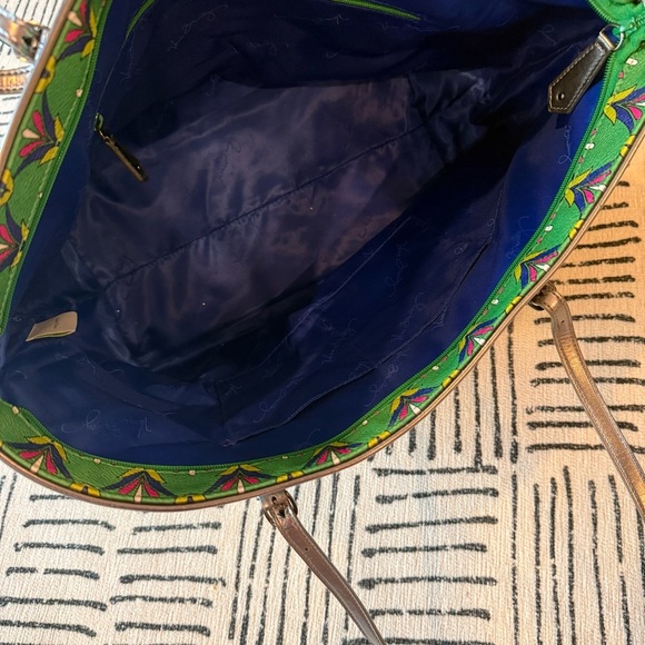 Vera Bradley Green and Pink Floral Tote - Picture 7 of 8